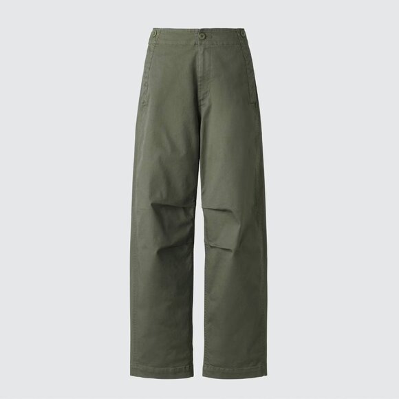 Uniqlo C Cotton Wide Pants - Olive - size 0 - Picture 8 of 8